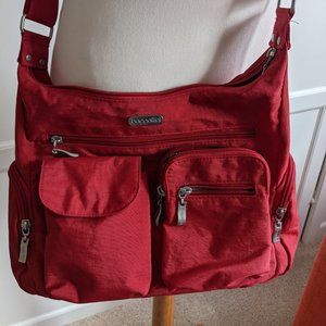 Large red Baggallini nylon cross-body bag
